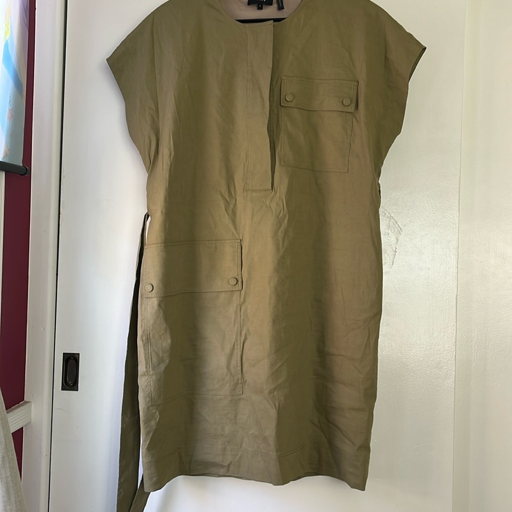 Theory Khaki Mini Dress